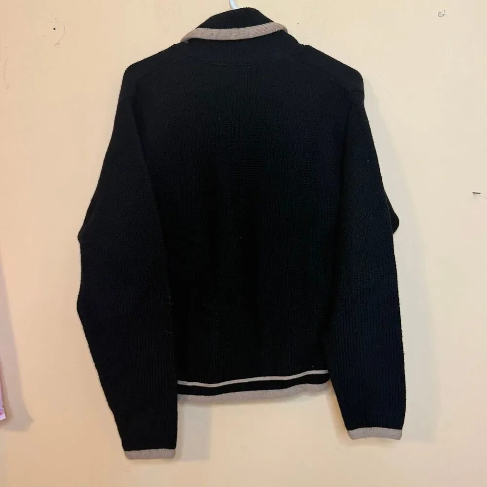 Pendleton cardigan black vintage-inspired knit sweater size medium virgin wool